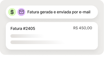 Notificação de fatura gerada e enviada automaticamente pela IA